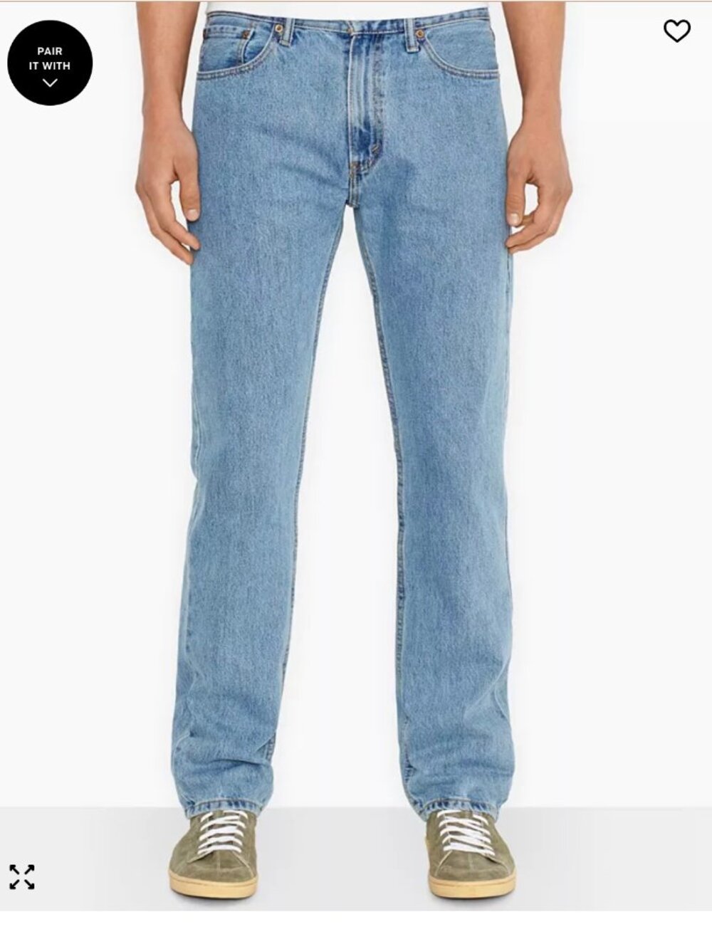 Levi’s 36x32 Regular Fit 505 Jeans Men’s Light Wash Straight Leg